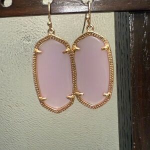 Elegant Gold and Pink Drop Earrings